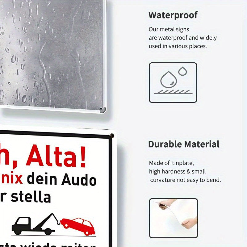 Lustiges Metallschild - Eh, Alta!