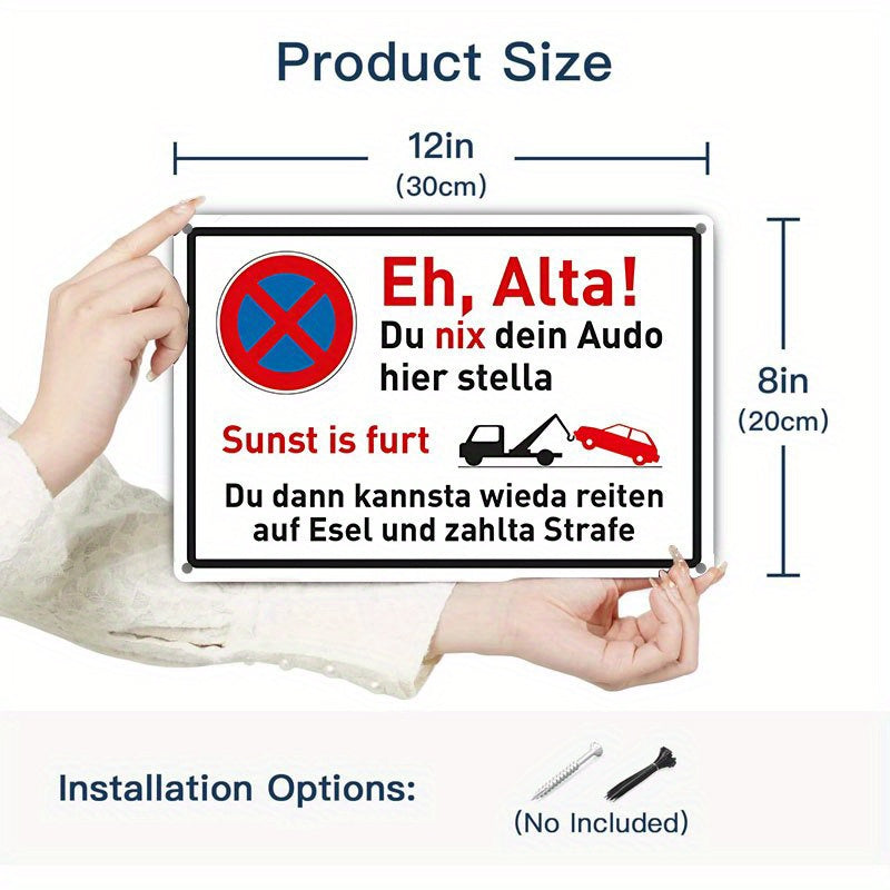 Lustiges Metallschild - Eh, Alta!