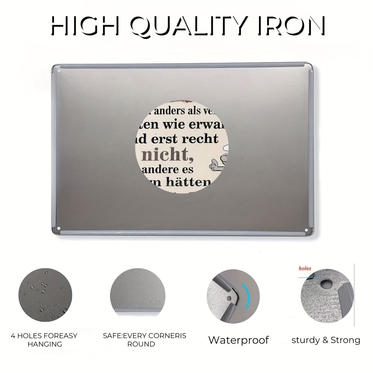 Lustiges Metallschild - Ich bin anders als vermutet