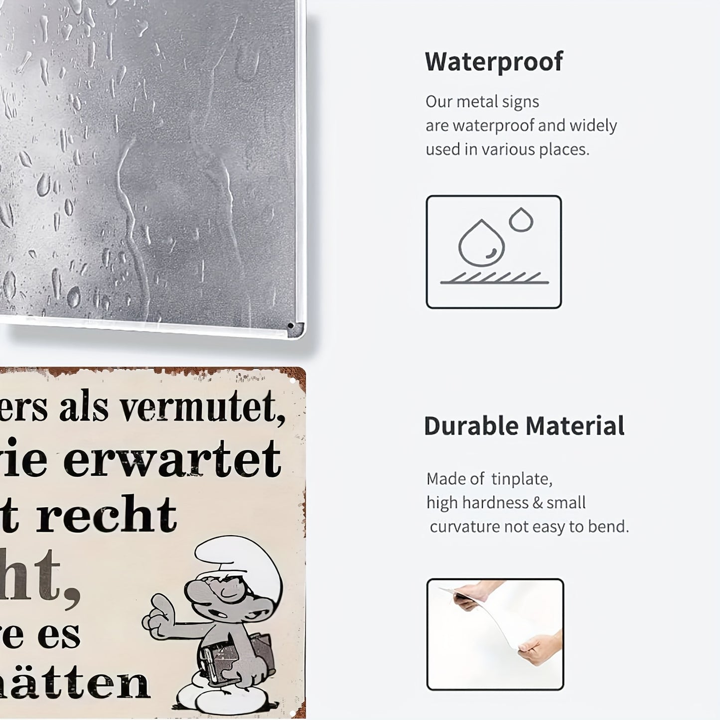 Lustiges Metallschild - Ich bin anders als vermutet