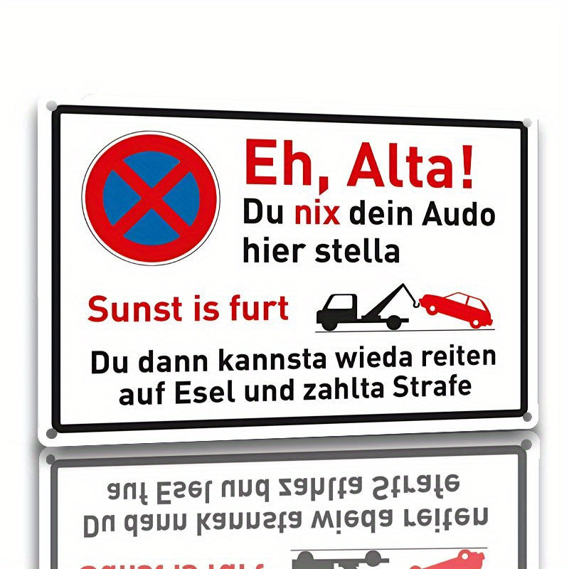 Lustiges Metallschild - Eh, Alta!