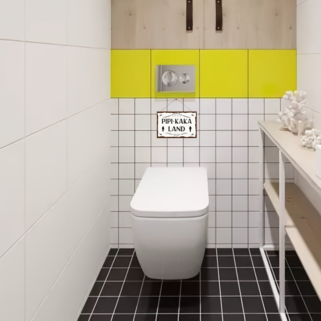 Lustiges Metallschild - Pipi-Kaka Land