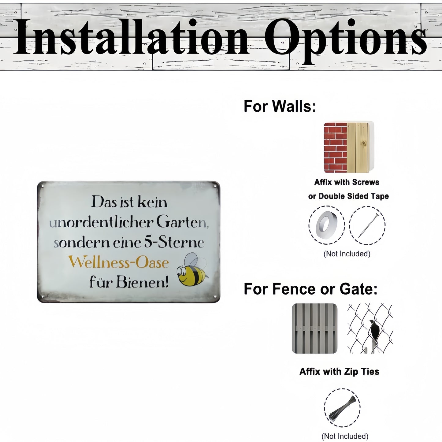 Lustiges Metallschild - Das ist kein unordentlicher Garten