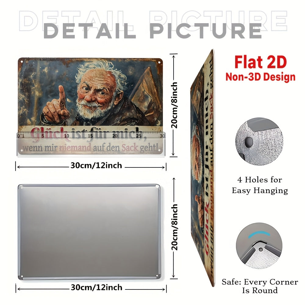 Lustiges Metallschild - Glück ist für mich