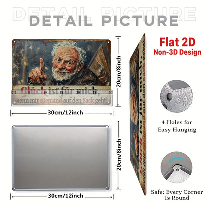 Lustiges Metallschild - Glück ist für mich