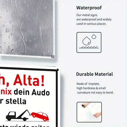 Lustiges Metallschild - Eh, Alta!