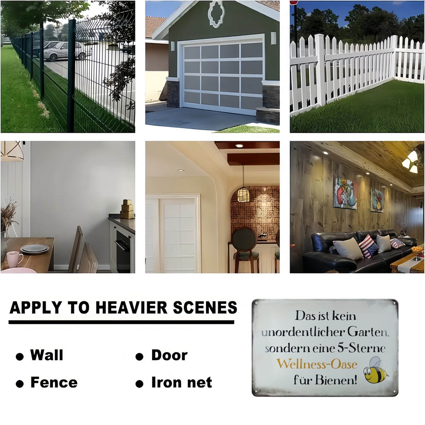 Lustiges Metallschild - Das ist kein unordentlicher Garten