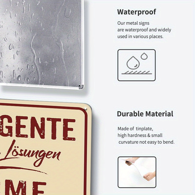 Lustiges Metallschild - Intelligente suchen nach Lösungen