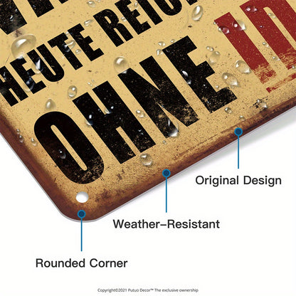 Lustiges Metallschild - Einmal mit Profis arbeiten