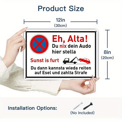 Lustiges Metallschild - Eh, Alta!