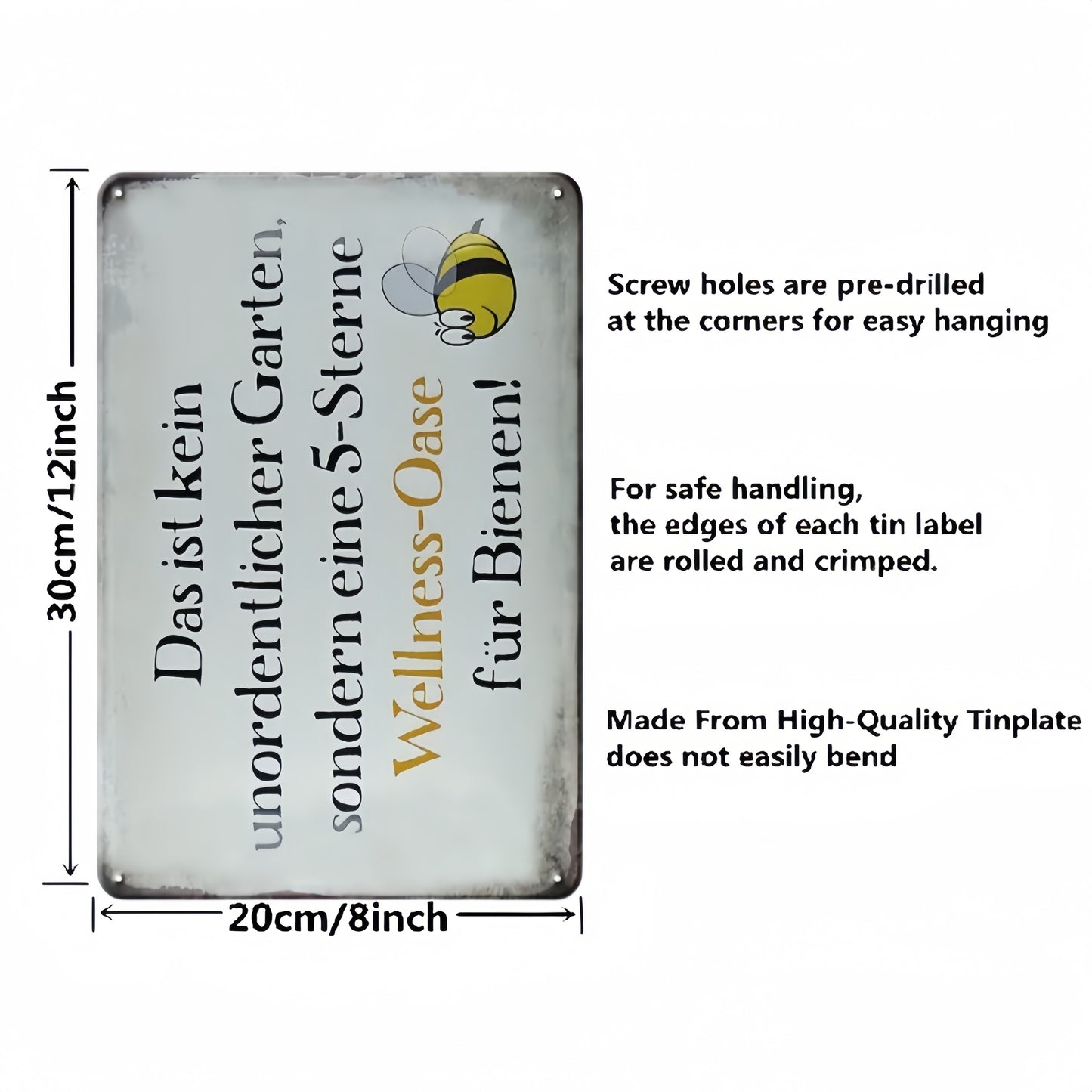 Lustiges Metallschild - Das ist kein unordentlicher Garten