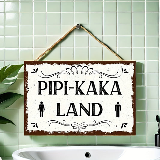 Lustiges Metallschild - Pipi-Kaka Land