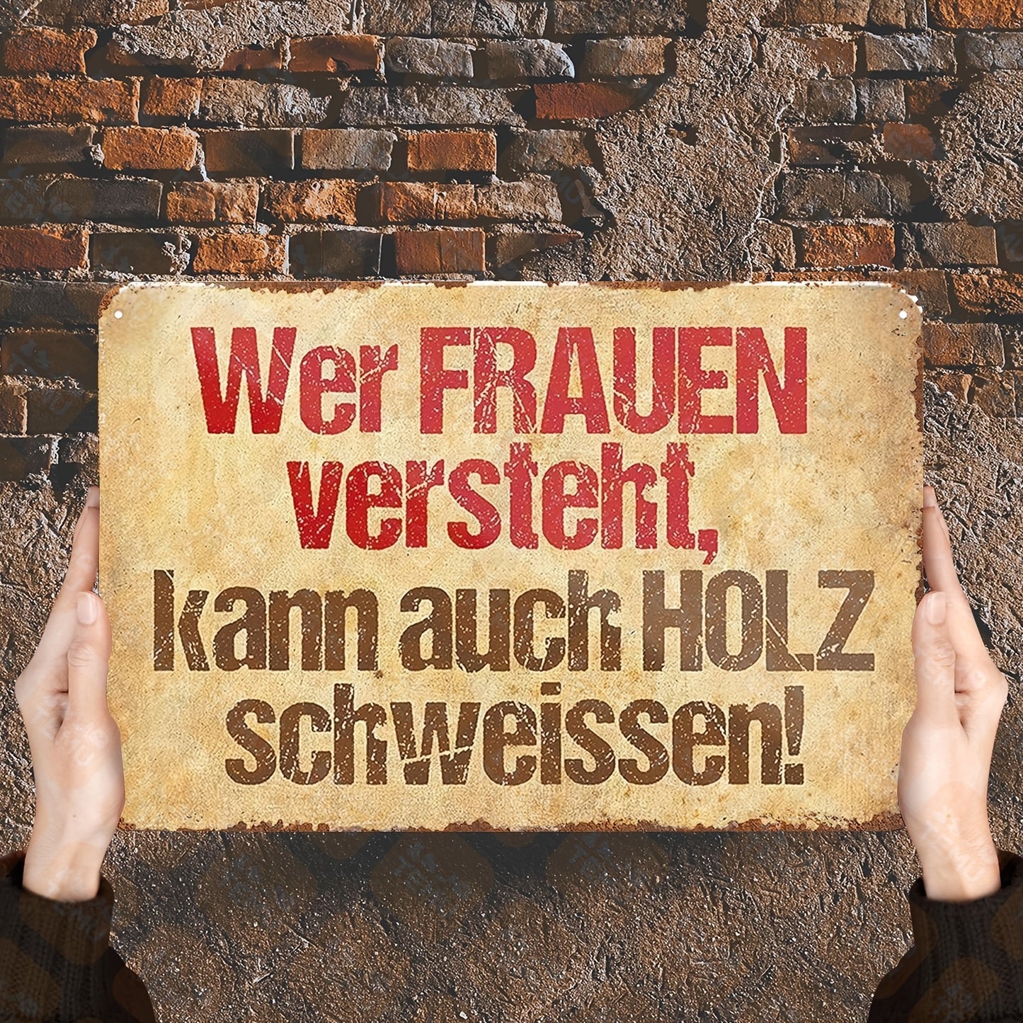 Lustiges Metallschild - Wer Frauen versteht