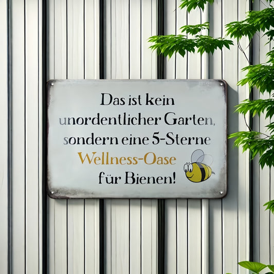 Lustiges Metallschild - Das ist kein unordentlicher Garten