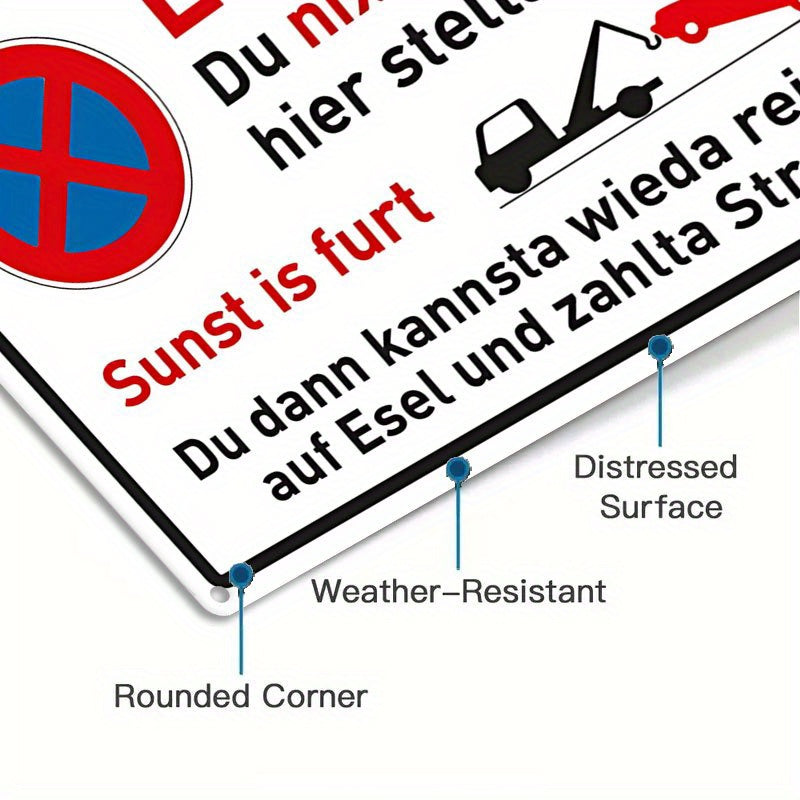 Lustiges Metallschild - Eh, Alta!