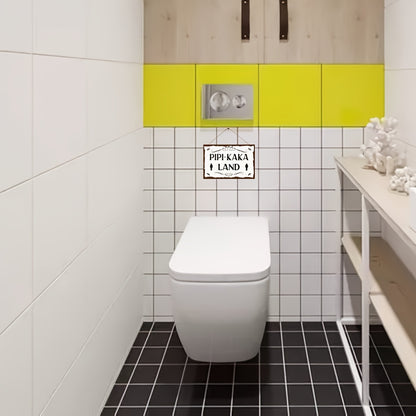 Lustiges Metallschild - Pipi-Kaka Land