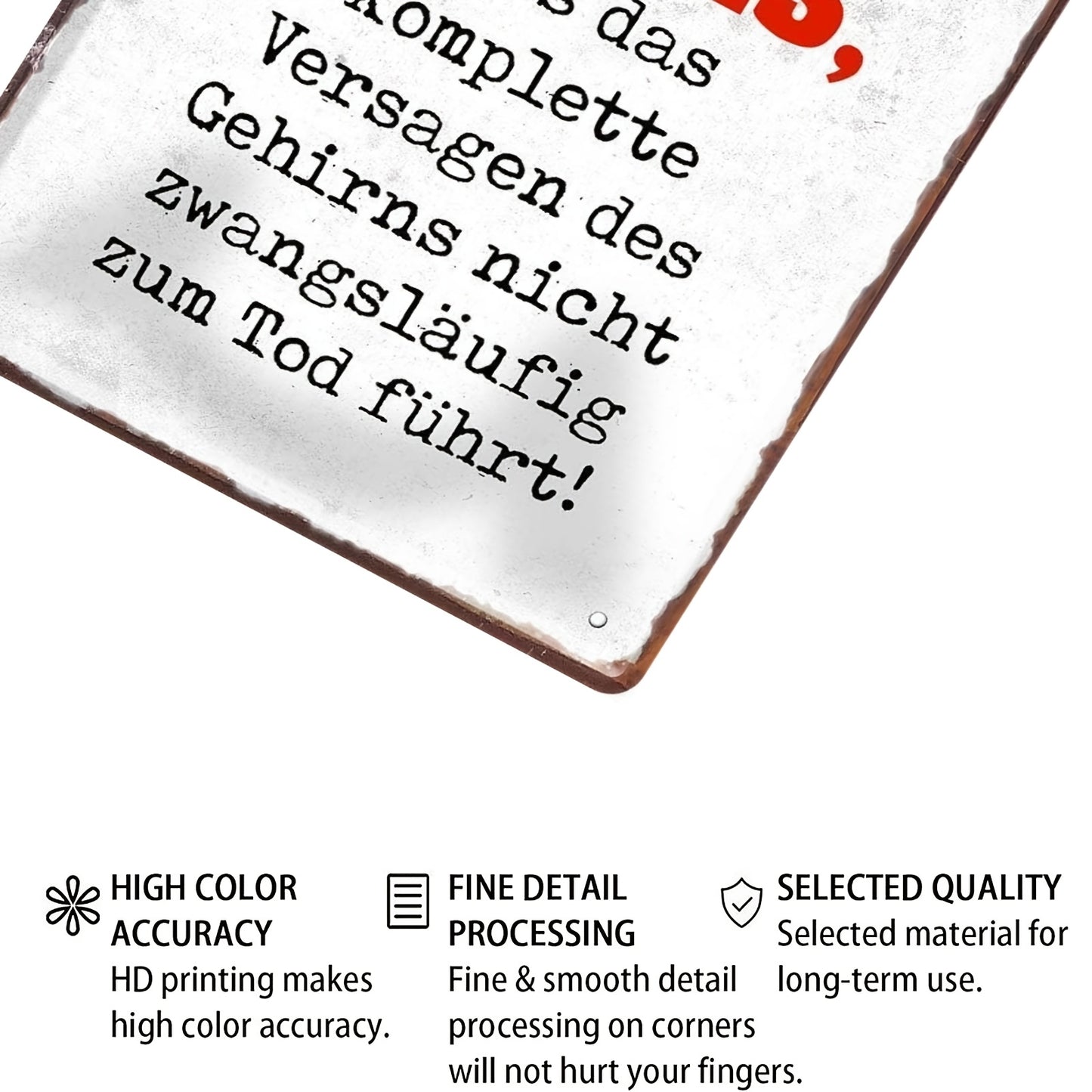 Lustiges Metallschild - Manche Menschen sind der lebende Beweis